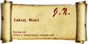 Jakus Noel névjegykártya